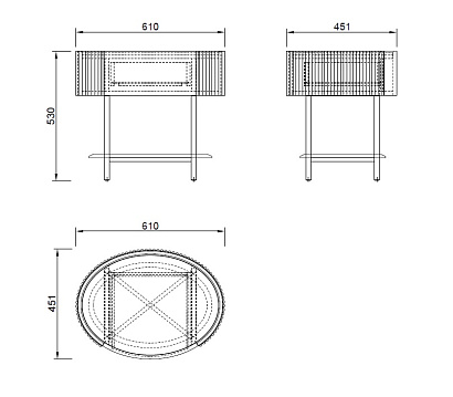 Тумбочка Скала (Scala) с матовой столешницей