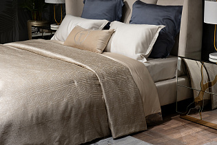 Покрывало Глосс (Gloss) 260х260см бежевое