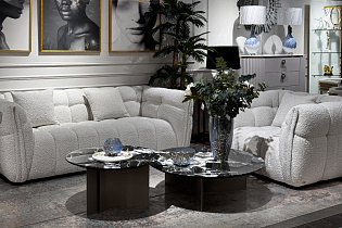 Диван Прато (Prato) двухместный букле белый