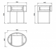 Тумбочка овальная