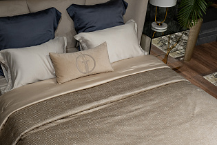 Покрывало Глянец (Gloss) 260х260см бежевое