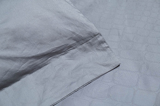 Пододеяльник сатиновый жаккард «Серпенте» 200х220см серый 4 (превью)