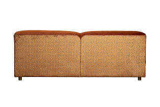 Диван Треви(Trevi) трехместный раскладной оранжевый с кантом