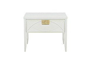 Тумбочка прикроватная с ящиком бежевая