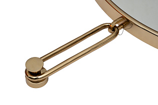 Зеркало на подвесе в золотой металлической раме