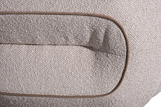 Диван Амели (Amelia) трехместный букле светлый с бежевым кантом