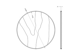 Зеркало настенное круглое с рисунком