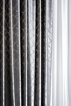 Портьера TRENTO 275х260см серая