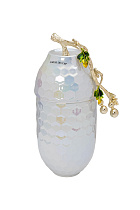 Ваза керамическая с крышкой перламутровая 1 (превью)