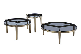 Столик журнальный круглый со стеклом