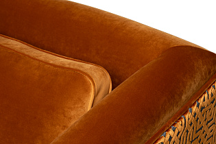 Диван Треви(Trevi) трехместный раскладной оранжевый с кантом