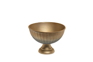 Чаша металлическая золотисто-зеленая