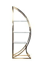 Стеллаж "Полусфера" прозр.стекло/золото