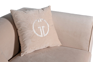 Диван Lucerne трехместный велюровый бежевый