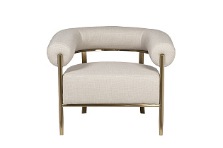 Кресло серое/матовое золото