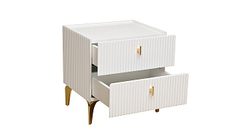 Тумбочка прикроватная Дориа(Doria) белая