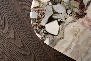 Стол журнальный мраморный/темный шпон 4 (превью)