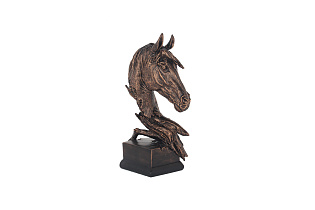 Статуэтка "Голова лошади" бронзовая