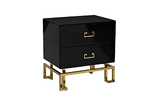 Тумбочка черная с ящиками 2 (превью)