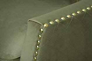 Диван Сорренто(Sorrento) 220 трехместный велюровый оливковый