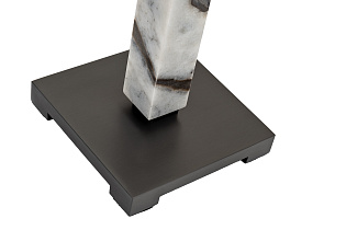 Лампа настольная мраморная с белым абажуром