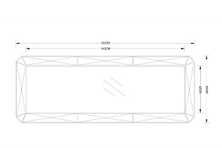 Зеркало с фактурной зеркальной отделкой
