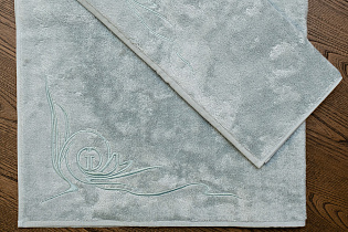 Полотенце «Лирика» 70*140 бирюзовое 5 (превью)