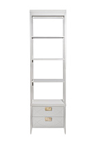 Шкаф-витрина открытый с тумбочкой прикроватной с 2-мя ящиками бежевый 1 (превью)