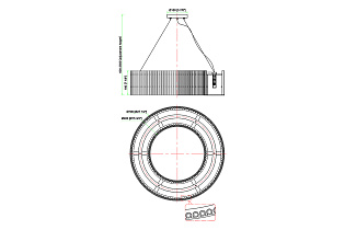 Люстра подвесная прозрачное стекло/черный металл 3 (превью)