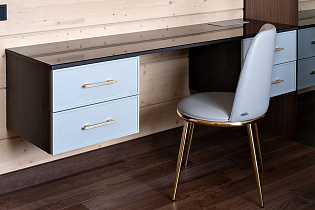 Стул экокожа бежевая/золото