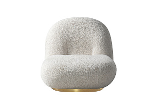 Кресло Albano искусственный мех белое