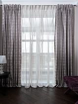 Портьера HOUSTON 275х260см серая