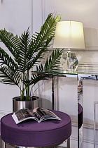 Лампа настольная «хрустальная» с кремовым плафоном 3 (превью)