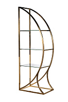 Стеллаж «Полусфера» прозр.стекло/золото 2 (превью)