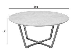 Стол журнальный круглый черный/хром 4 (превью)