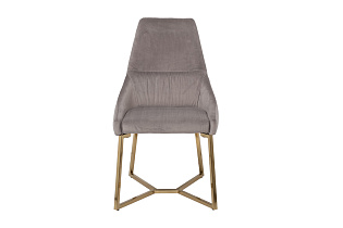 Стул на металлическом каркасе серый велюровый 1 (превью)