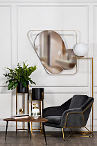 Зеркало декоративное в металлической раме