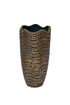 Кашпо синее с золотом