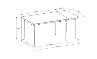 Стол обеденный раскладной керамический белый
