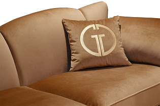 Диван Siena трехместный велюровый коричневый