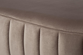 Банкетка велюровая серо-бежевая на металлическом каркасе 3 (превью)