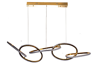 Люстра подвесная Поток (Flow) золотая 1 (превью)