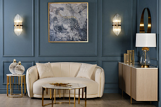 Бра стеклянное (латунь)