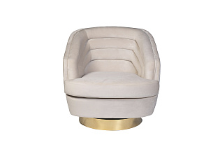 Кресло вращающееся велюровое кремовое 1 (превью)
