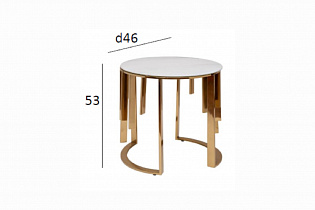 Столик журнальный круглый стекло/золото 5 (превью)