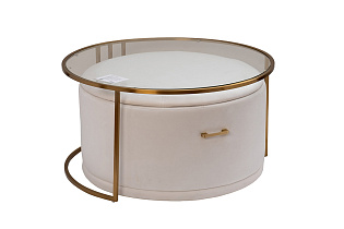 Стол журнальный с пуфом