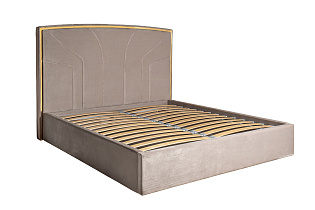 Кровать Ланси (Lancy) велюровая серая