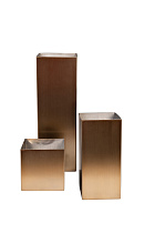 Ваза металлическая матовая бронза