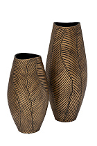 Кашпо коричневое с золотом 2 (превью)