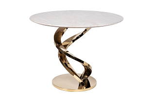 Стол обеденный Капуччино Ройял (Cappucino Royal) белый/золото